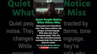 Quiet People Notice What Others Miss #psycholgyfacts #americanshorts #brainfacts