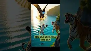 🐯Tiger&rsquo;s Rescue Saga (Part 2)💥Eagle&rsquo;s Drop : Ocean Fall Begins | Epic Leap Cinematic 4K #shorts