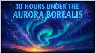 10 Hours Under the Aurora Borealis | No Talking Ambient Music for Sleep & Relaxation