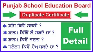 how to fill pseb duplicate certificate form |  pseb duplicate certificate form