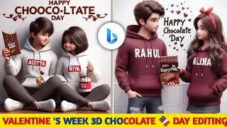Chocolate Day Ai Photo Editing | Happy Chocolate Day Couple T-shirt Name Video Editing - Bing Ai