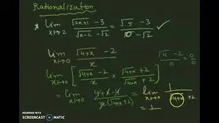 Examples of Limits of  functions using Rationalization techniques | Basics in Calculus |Math-III