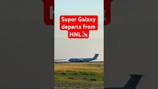 Watch this Lockheed C-5M Super Galaxy defy gravity at HNL #shorts #aviation #militaryaircraft