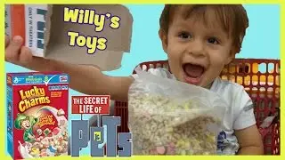 Kid Eating Lucky Charms Cereal at Target | Life of Pets Buddy Toy Surprise | Funny | Willys Toys