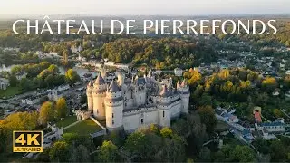 Ch&acirc;teau de Pierrefonds at Sunset in 4K | Spectacular Golden Hour Views