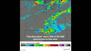 Radar loop of storm interactions over the Raton Mesa - June 24, 2018