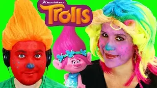TROLLS MOVIE Makeup Makeover Bridget & Poppy Makeup Tutorial For Boy DJ Suki Costume DisneyCarToys
