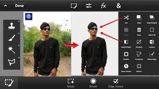 PS TOUCH - new trick background erase || mobile photoshop Ak Edit zone