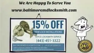 Joyce Locksmith Service 443-451-3322|Lockout Service|Lock Re-key|Install New Locks