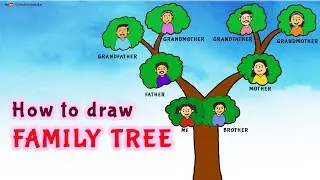 How to draw FAMILY TREE for KIDS | Family Tree chart for school project