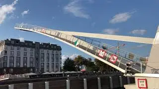 Opening of Wartka Bridge in Gdansk, Poland