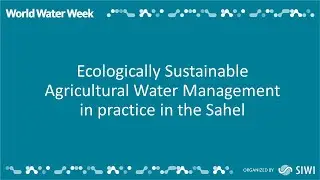 Ecologically Sustainable Agricultural Water Management in practice in the Sahel