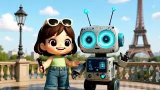 Little Girl and Robo Friend 🤖👧 | Friendship Song for Kids | Fun Nursery Rhyme