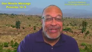 One Minute Message - Witness With Integrity - Proverbs 14:5 #proverbs #darrylmatthews