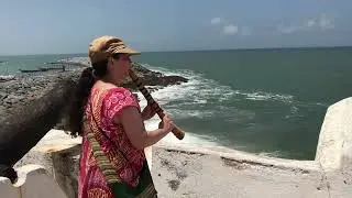 Kiku plays Tamuke at the Cape Coast Castle