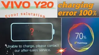 Vivo Y20 unable to charge please contact our after-sales service charging error prablem