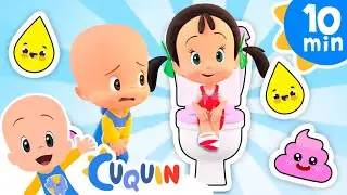 Potty Training Song | Colorful Dino 🦖💛💙❤️ | Songs and Education with Cleo and Cuquin