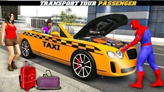 City Taxi GTA Cars Driving Simulator #9 - Yellow Roofless Car and Hatch - Android gameplay
