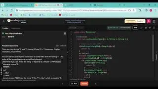 Live coding ninja weekly contests -118 || All solution || Find the extra letter