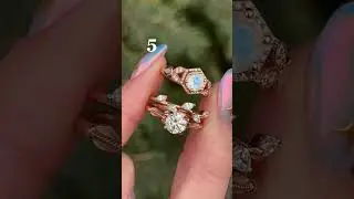Unique matching wedding ring sets