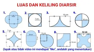 cara menghitung luas dan keliling lingkaran diarsir / diwarnai