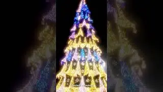 🎄 Christmas Tree in City Center | Magical Winter Evening | Holiday City Light