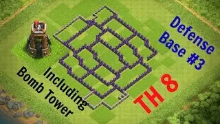 Clash of Clans - TH8 Bomb Tower Defense Base Build #3