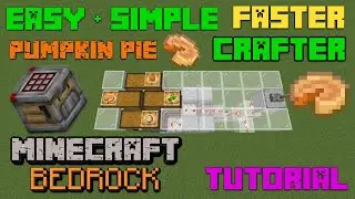 🚀 Pumpkin Pie Auto Crafter Tutorial - FAST! SIMPLE+EASY! Minecraft Bedrock Crafter Redstone Tutorial