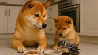 Shiba Inus Rescue a Fallen Baby Bird | The Ending is So Heartwarming! ❤️