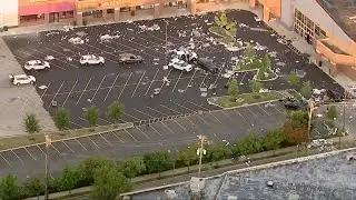 Aerial video after looting at Best Buy in Chicago