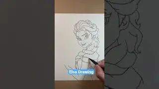 Elsa Drawing | Frozen #shorts #art #drawing #artist #howtodraw #tutorial #howto #frozen #frozen2