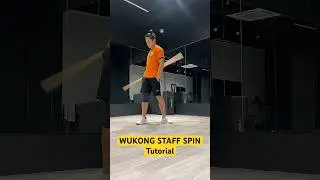 How to WUKONG STAFF SPIN (One hand) | Step by step Martial Arts Bo Staff Tutorial 🔥 #shorts