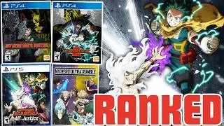 Ranking EVERY MY Hero Academia Game WORST TO BEST (Top 4 Including All's Justice!)