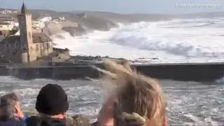 Raging waves on Scotland's coastline as Storm Aiden hits UK