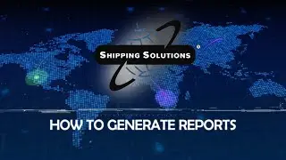 Generating Reports from Your Shipment Data