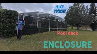 Soft washing pool enclosure Central Florida