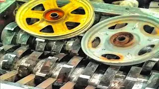 Metal shredder machine extreme experiments! shredding things