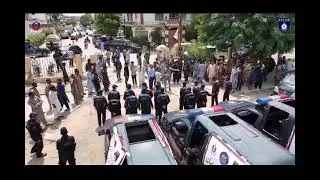 Trucks of a welfare organization (JDC) carrying relief material