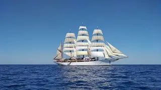Sea Cloud Ship | Medditerranean Sea | Atlantic Ocean | Żaglowiec Sea Cloud | 4K