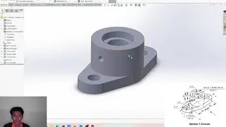 Tutorial cara membuat Shaft Support dan gambar Revolve menggunakan Solidworks