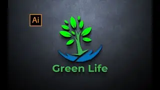 Logo Design in Illustrator | How to make a Logo and create realistic view of logo in Photoshop