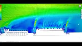 Simulation CFD - Data Center - Etude Externe - coupes des vitesses de vent