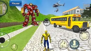 Spider Rope Hero Gangstar Vegas Crime Simulator | New Update in City bus #5 - Android Gameplay