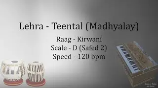 Best Live Lehra in Madhyalay Teental | Lehra in Raag Kirwani | 120 bpm | D Scale | Safed 2 | सफेद २