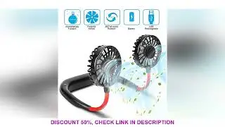 Newest Mini Wearable Usb Charging Air Cooling Conditioner Fan Portable Neck Fan Portable Outdoor Sil