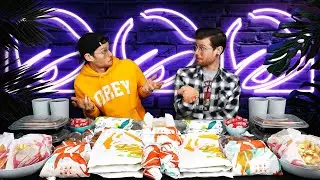 The Taco Bell &ldquo;Veggie Cravings&rdquo; Menu Challenge! (x6) | 22,000 Calories | Twins vs. Food