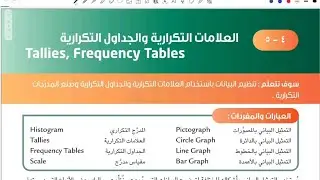 الصف السابع المنهج الجديد بند ٤-٥ العلامات التكرارية والجداول التكرارية #الشريف_بيفرق #المنهج_الجديد