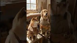 大工に挑戦ぽん助、デイジー　　　professional dogs #shortvideo #shibainu #shorts #goldenretriever #cute #dog #food