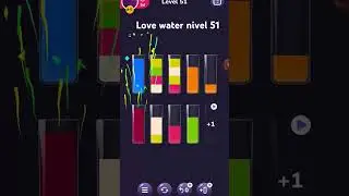 LOVE WATER NIVEL 51 #JUEGO #JUEGOMOVIL #LOVEWATER #NIVEL51 #MODOJUEGO #FRASCOS #MEZCLAS