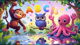 ABC Animal Parade Song 🐻🦓🐘 | ABC & Animal Alphabet Song for Kids | Nursery Rhymes & Baby Songs 🎶